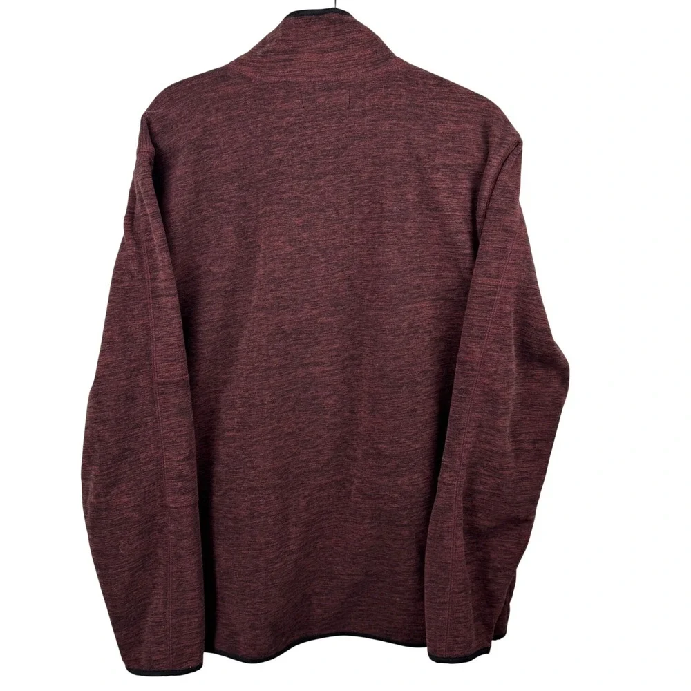 Banana Republic Arctic Fleece Pullover Mens XL Burgundy Heather 1/4 Zip Gorpcore