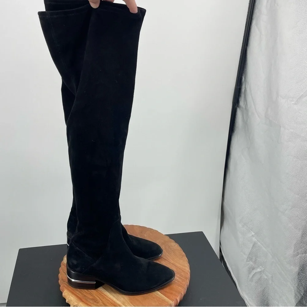 PAIGE Jacey Over‎ the Knee Stretch Boot black 9.5