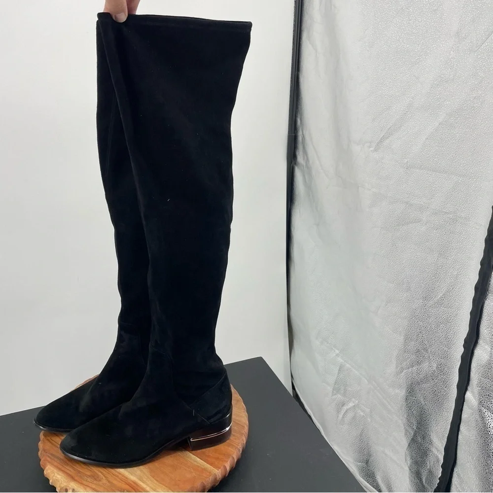 PAIGE Jacey Over‎ the Knee Stretch Boot black 9.5