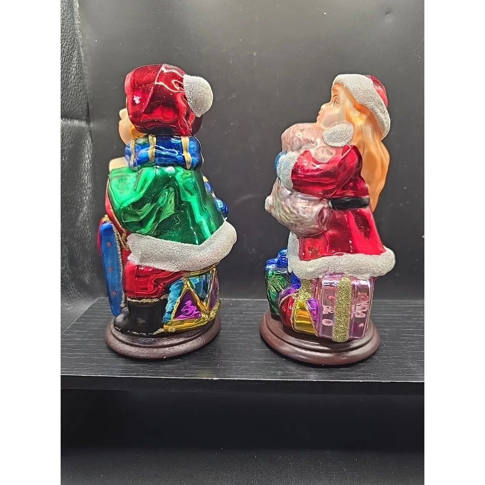 Thomas Pacconi Classics Christmas Boy Girl Blown Mercury Glass 6