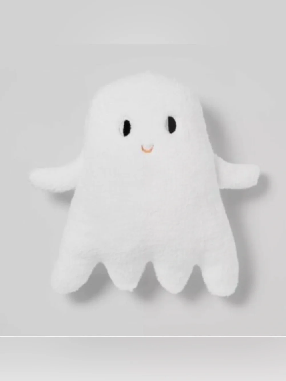 Hyde & EEK! Boutique Faux Shearling Ghost Novelty Halloween Throw Pillow NEW