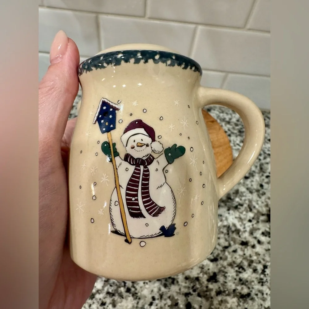 Vintage 90’s‎ Stoneware Snowman Themed Salt & Pepper Shakers