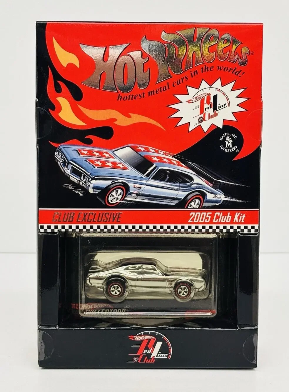 Hot Wheels 2005 RLC Olds 442 Chrome Red Stripe Club Kit 1907/4000 Sealed
