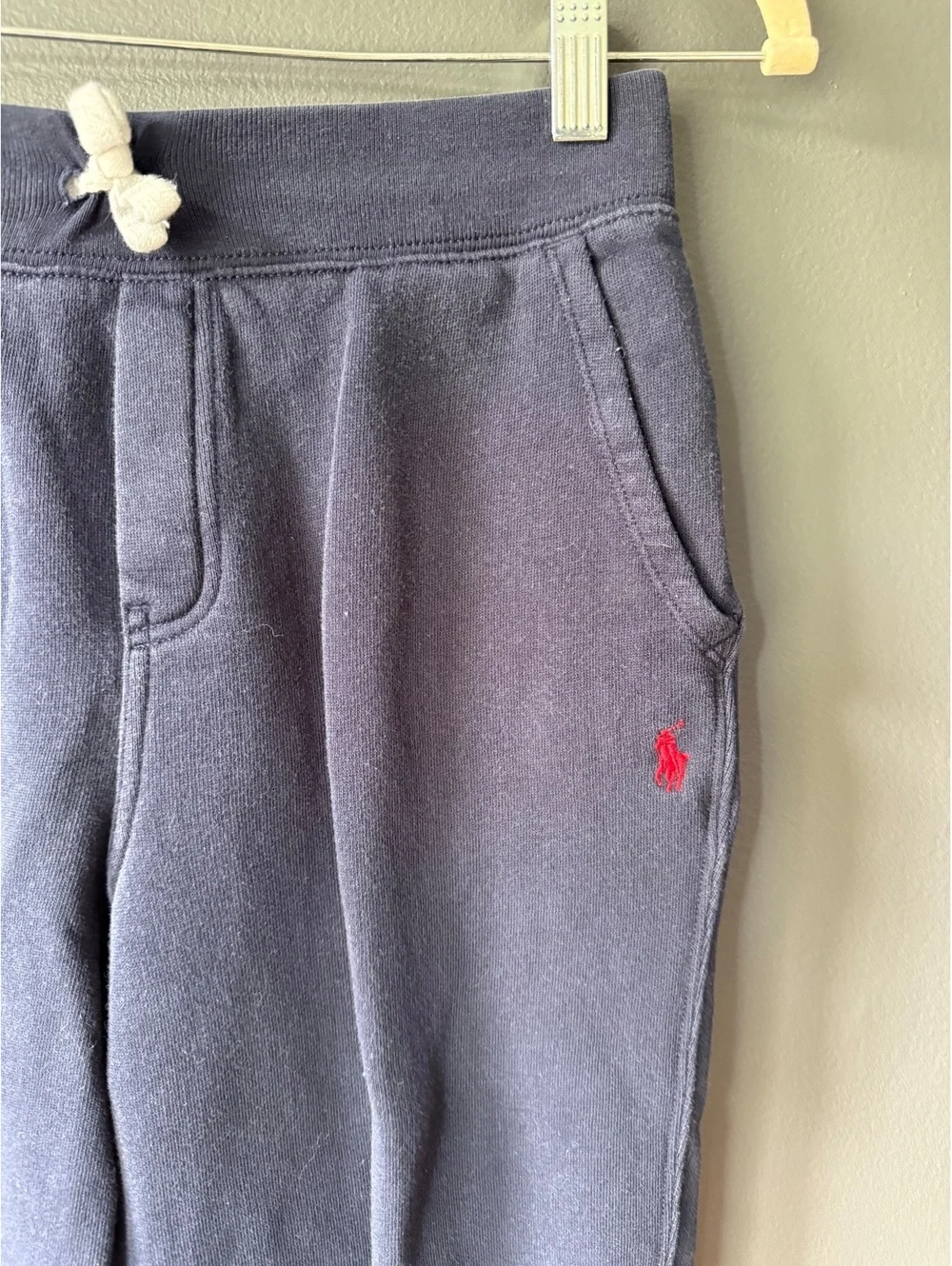 Polo Ralph Lauren Boy’s Navy Blue Sweatpants with Red Logo
