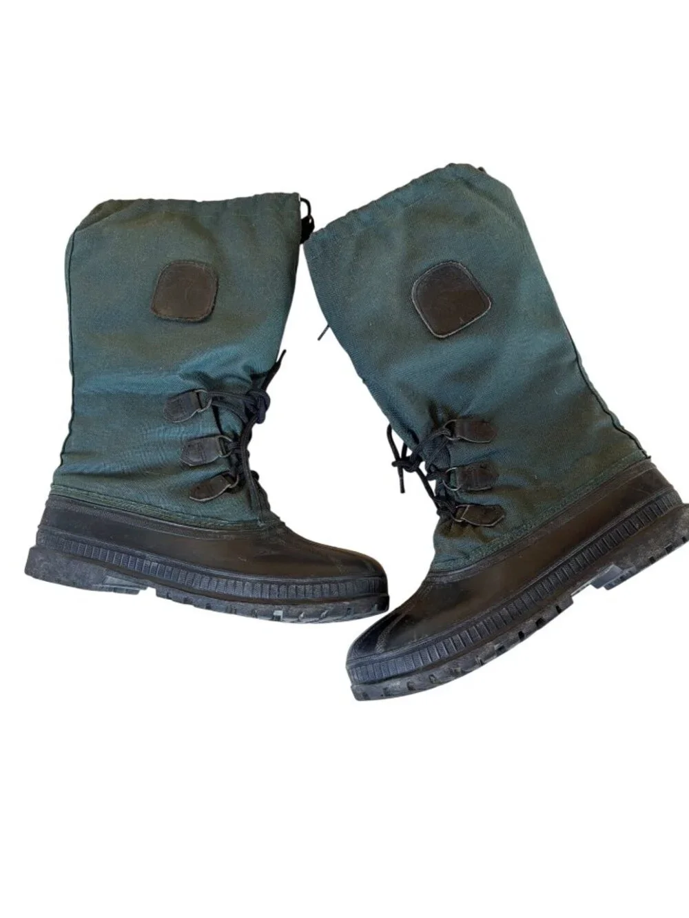 Sorel Kaufman Insulated Lined Winter Green Snow Boots Size 11 ** Vintage