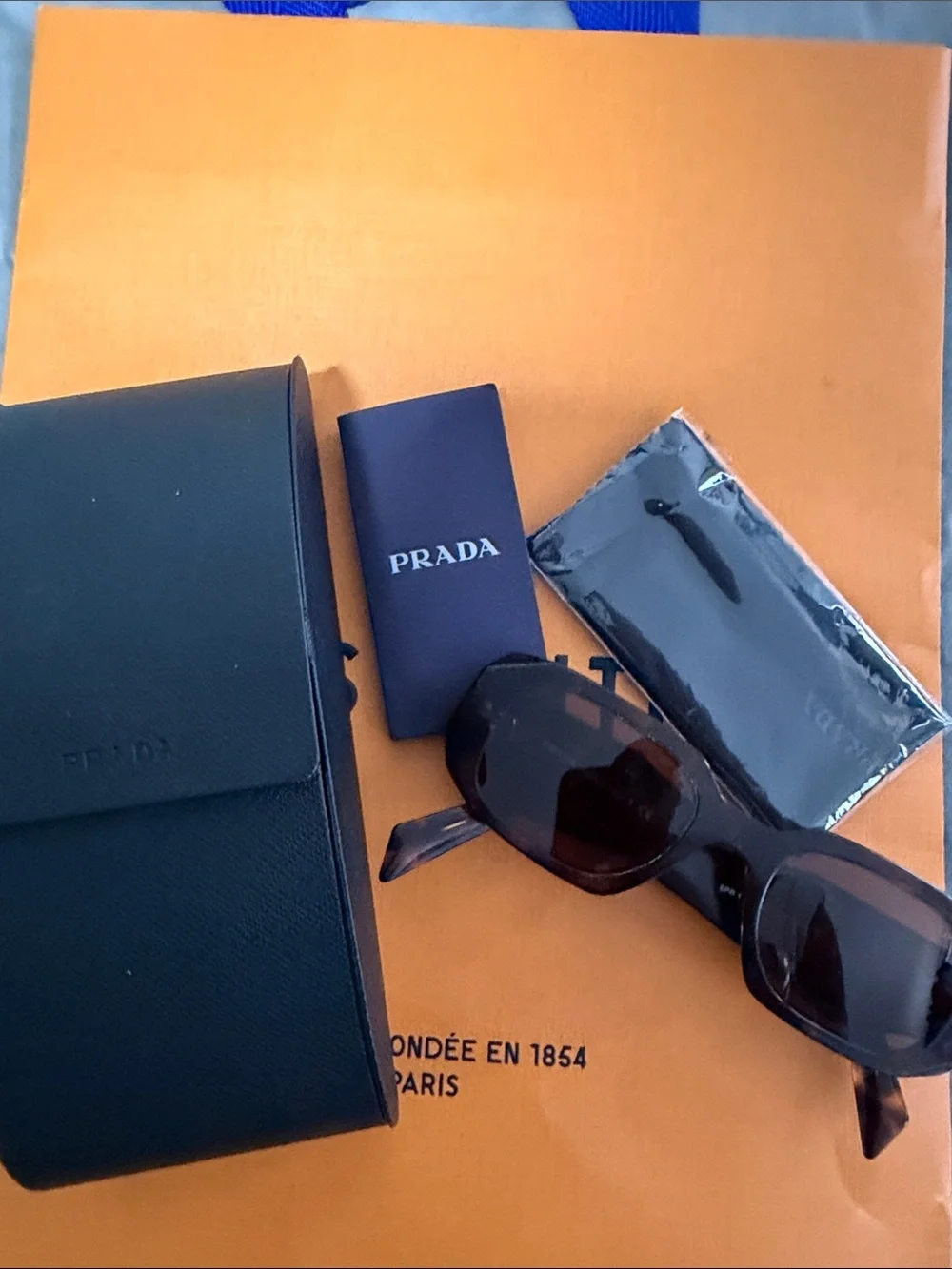 Prada brown rectangular designer