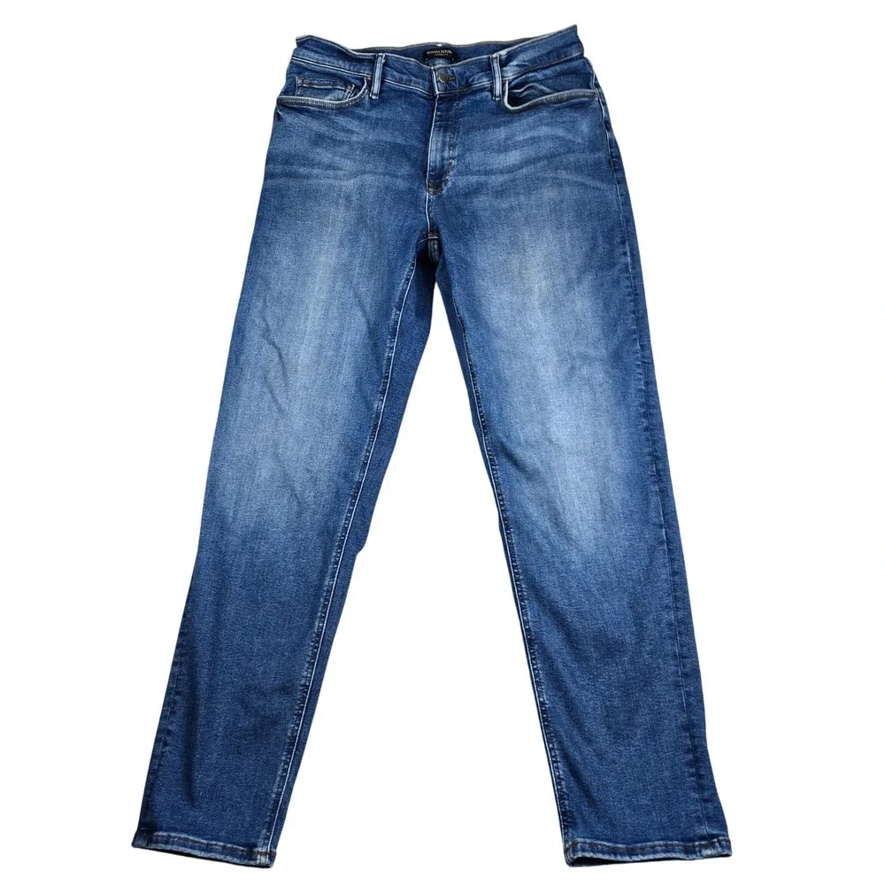 Banana Republic Tapered‎ Fit Jeans Mens 36x34 (36x33) Blue Medium Wash Stretch