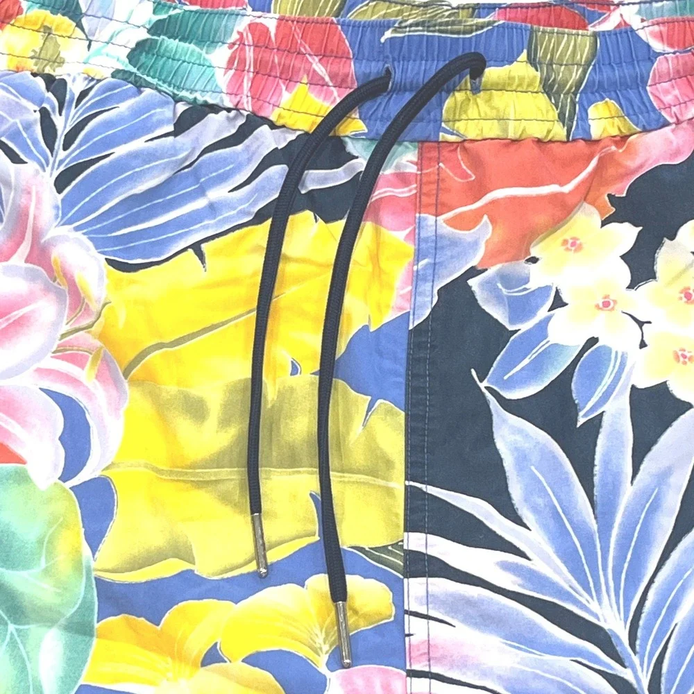 Polo Ralph Lauren Swim Trunks Mens XXL Multicolor Cotton Nylon Floral Tropical‎