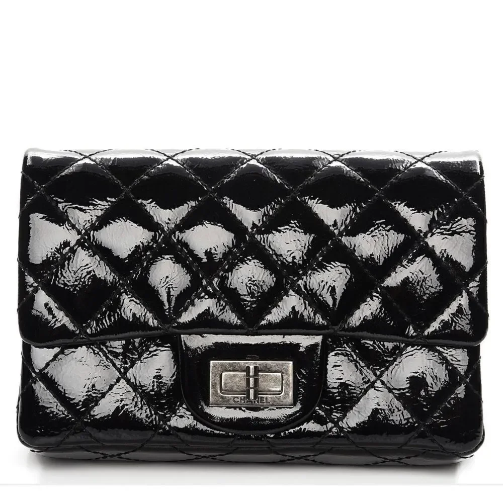 Chanel Reissue Patent Clutch‎ Double Flap
