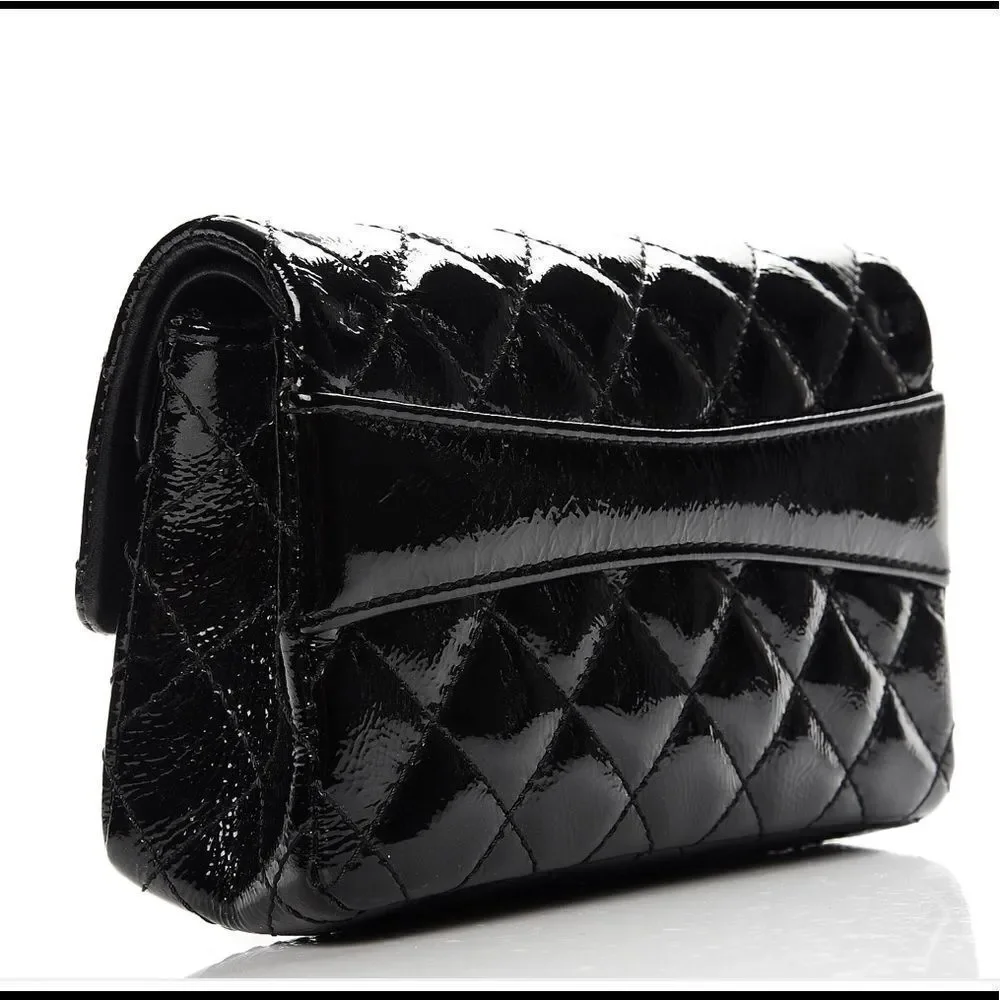 Chanel Reissue Patent Clutch‎ Double Flap