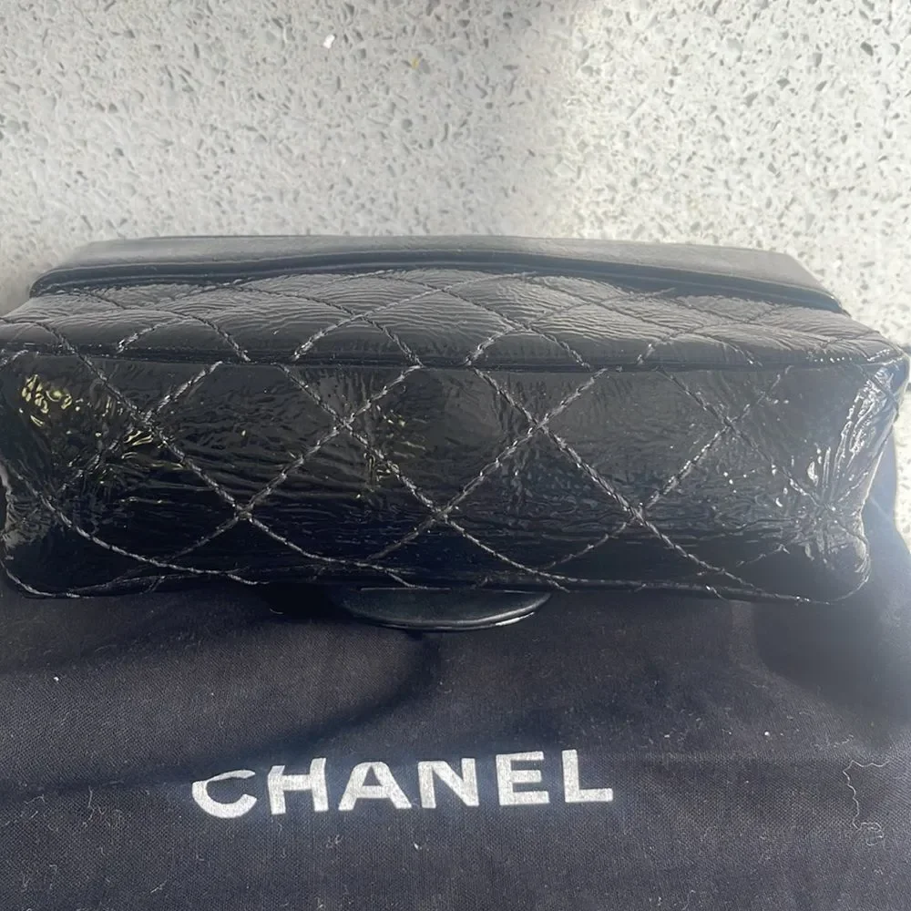 Chanel Reissue Patent Clutch‎ Double Flap