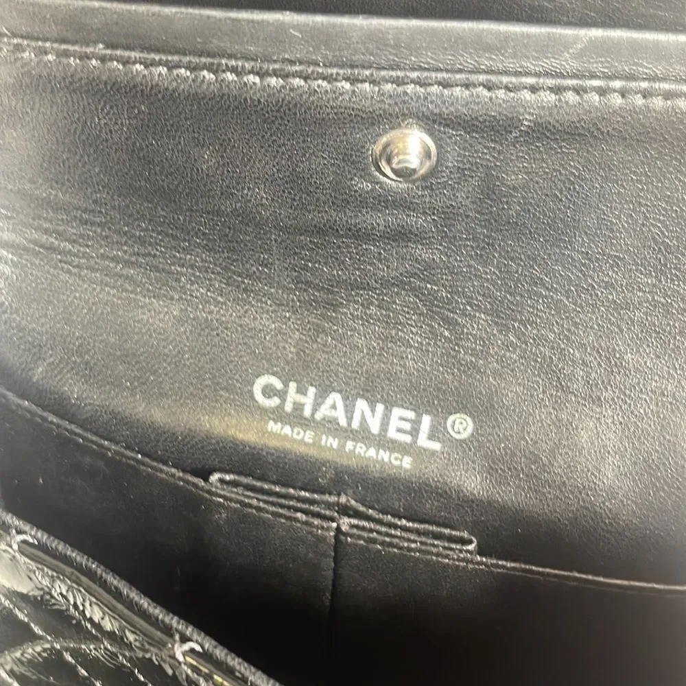 Chanel Reissue Patent Clutch‎ Double Flap