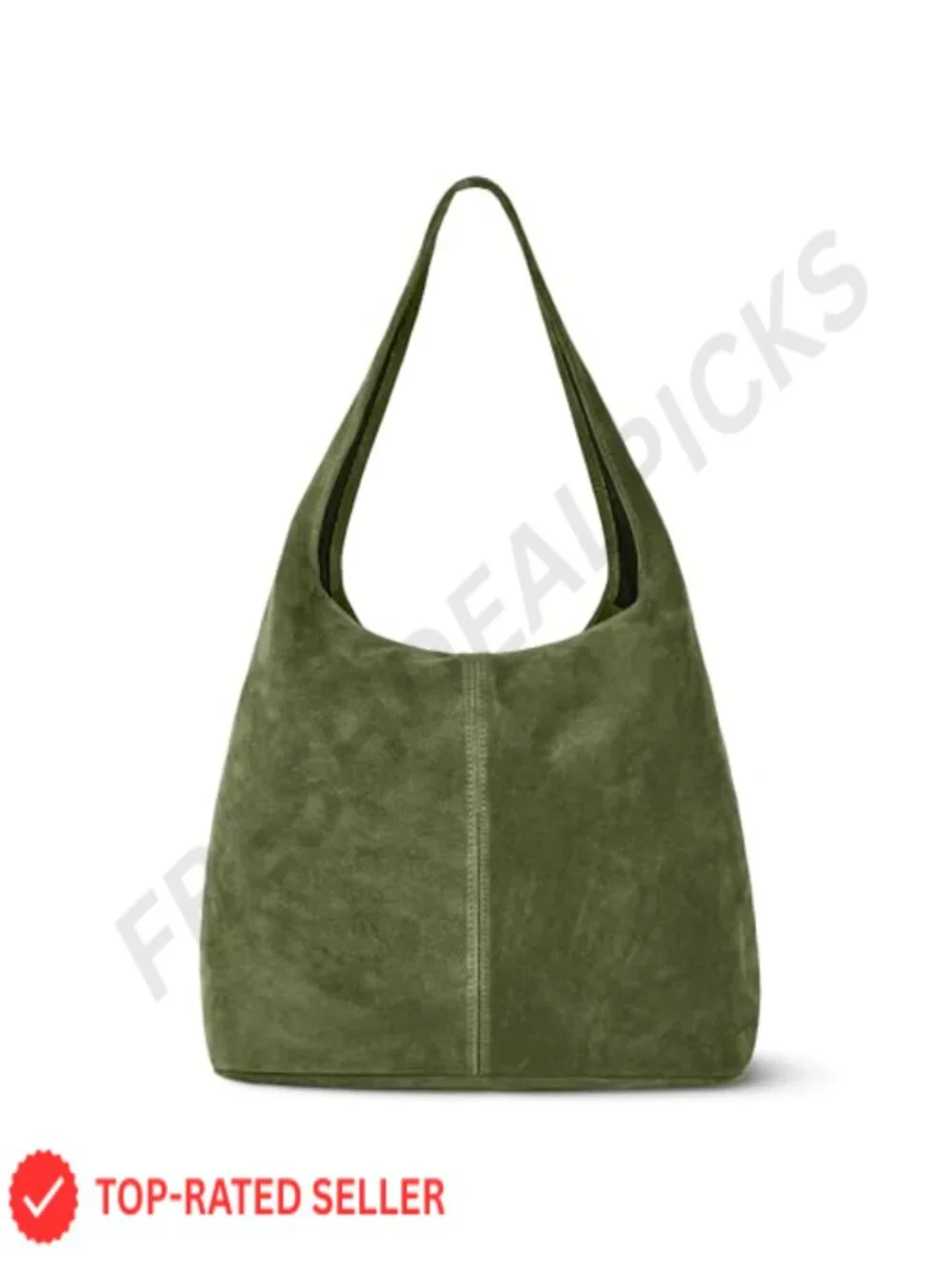 Italian Suede Leather Hobo Bag Large Shoulder Handbag