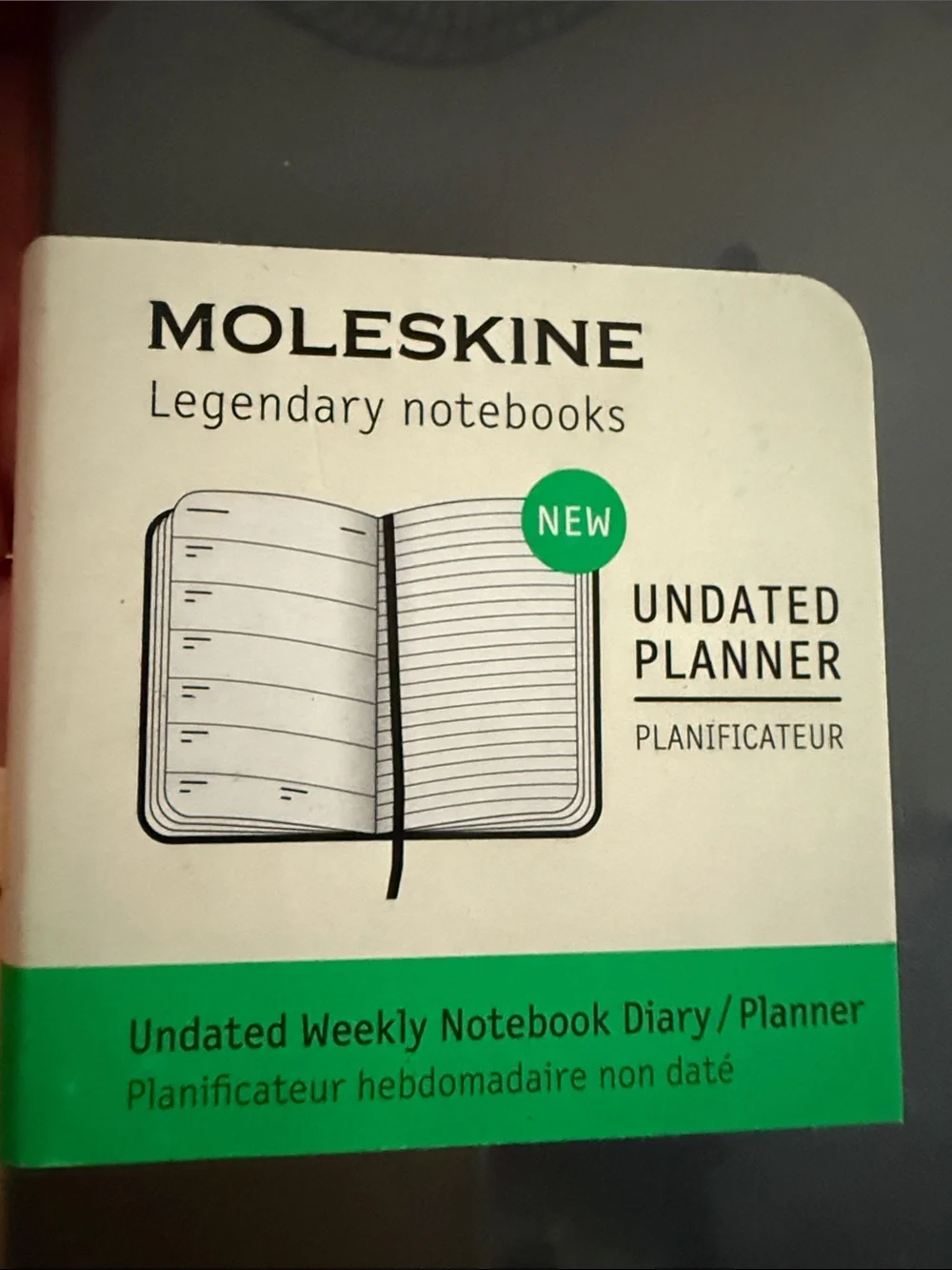 Moleskine Black Undated Weekly Planner Notebook Diary in Hard Cover.