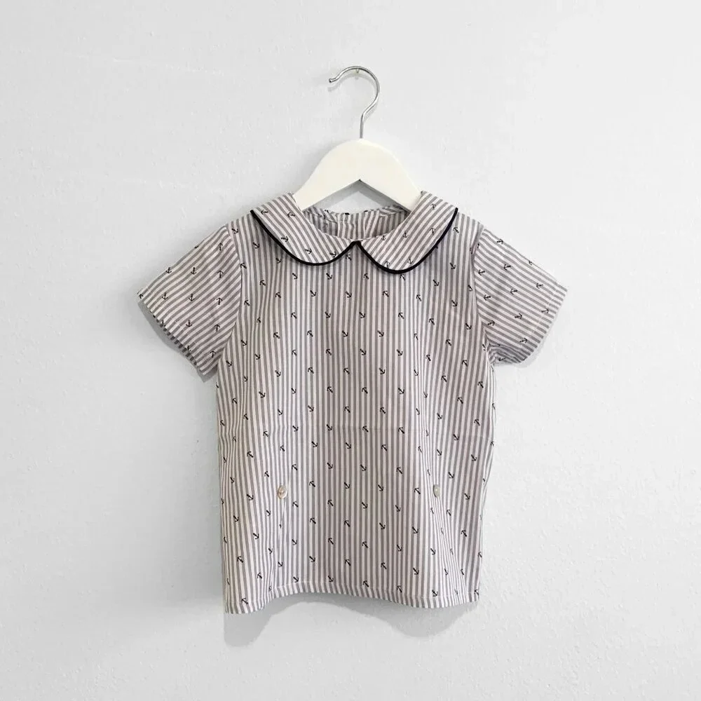 NWT Handsome Boys Dress Shirt & Shorts 2 Piece Outfit Celebration Wear Suit 24M