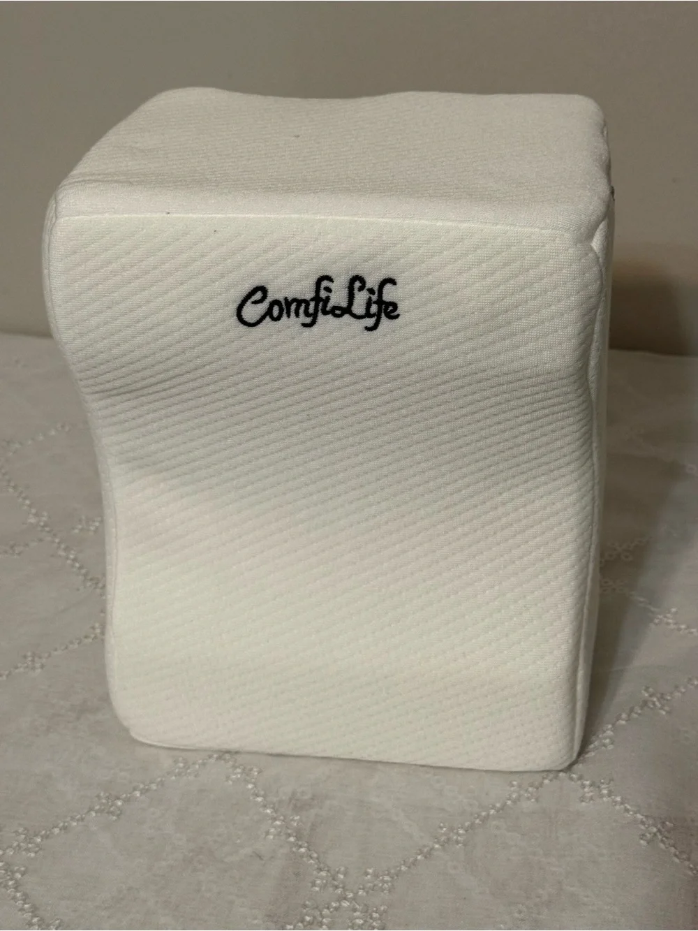 White Knee Pillow for Side Sleepers