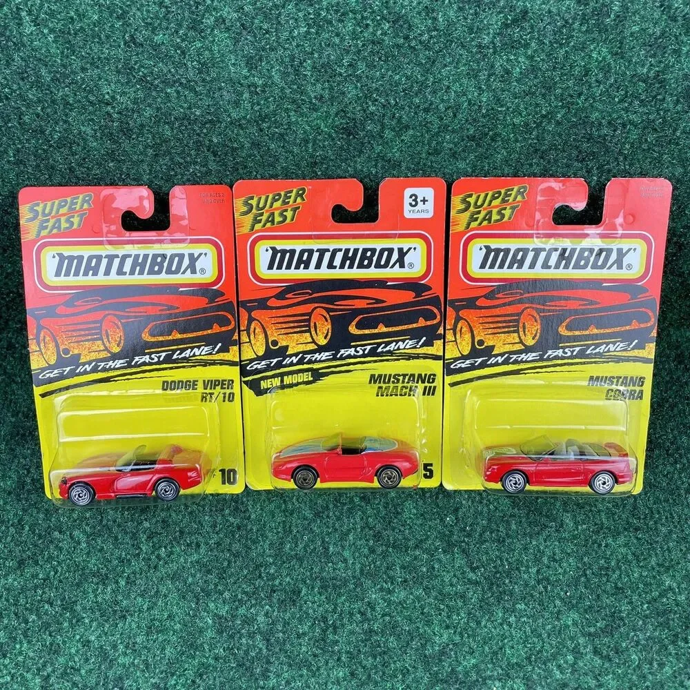 Matchbox Super fast 1995 Dodge Viper RT10, Mustang Mach III, Mustang Cobra Lot