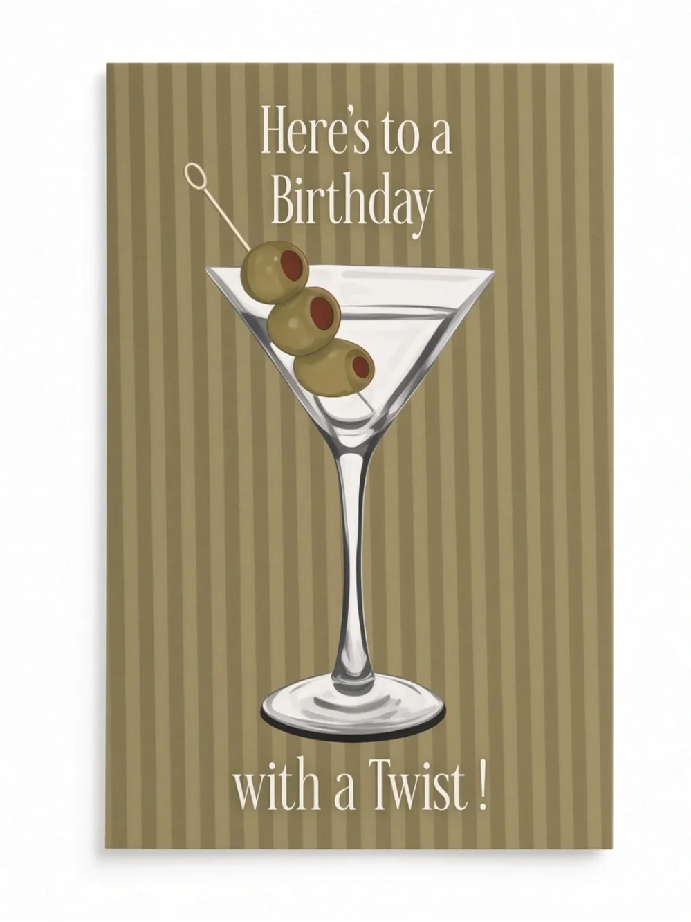 Fringe Studio Martini Wishes Birthday Notecards 40 Cards + 40 Envelopes NWT