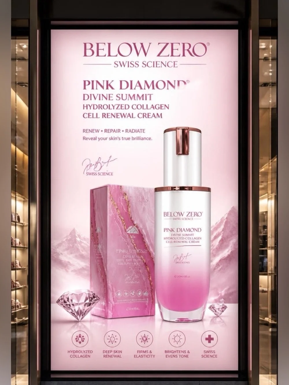Below Zero-Swiss-Pink Diamond Divine Summit Cell Renewal Cream