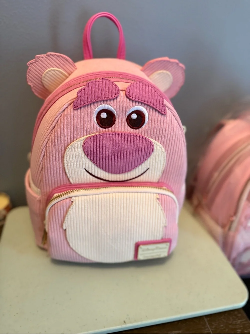 Loungefly Pink Lotso Corduroy Character Mini Backpack