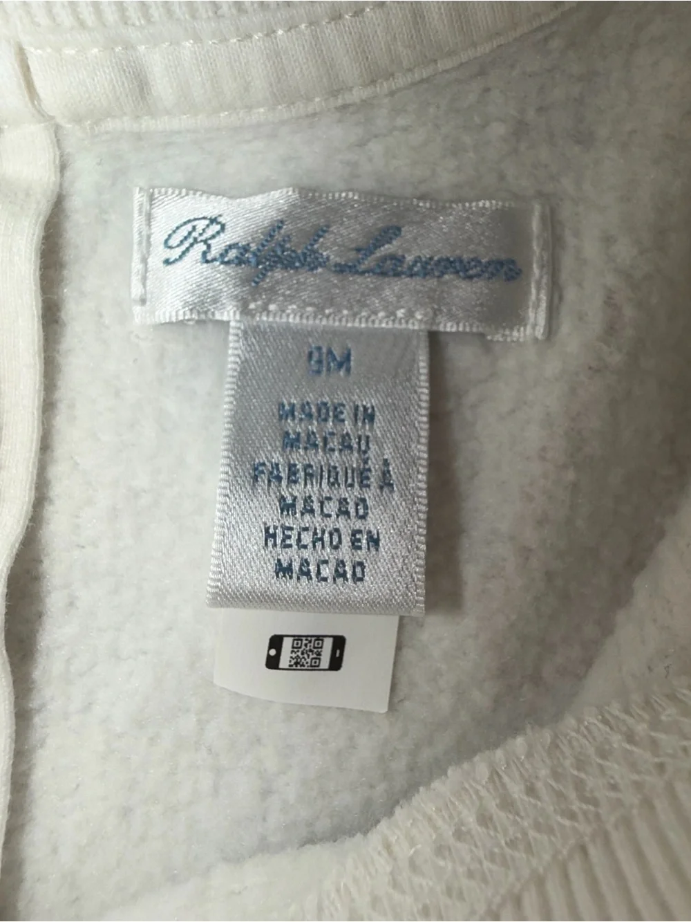 Ralph Lauren girls 9 months romper White Romper with Bear graphic one piece