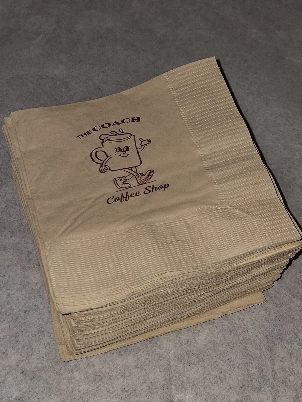 Coach Coffee Shop Branded Cream Beverage Napkins - Pack Of 70 New