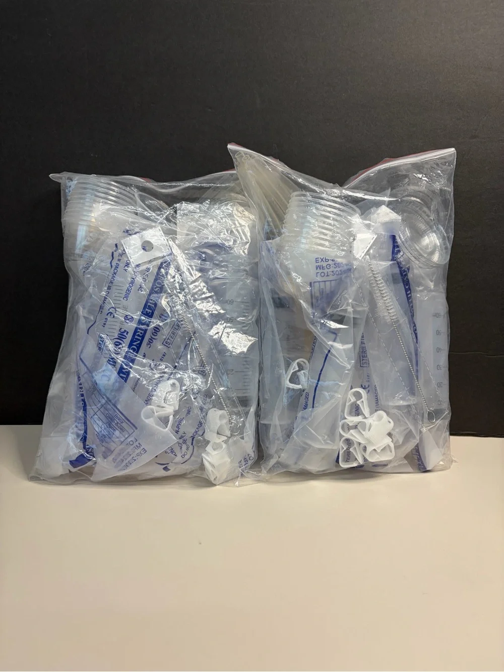 Fake IV bags and supplies for Halloween parties