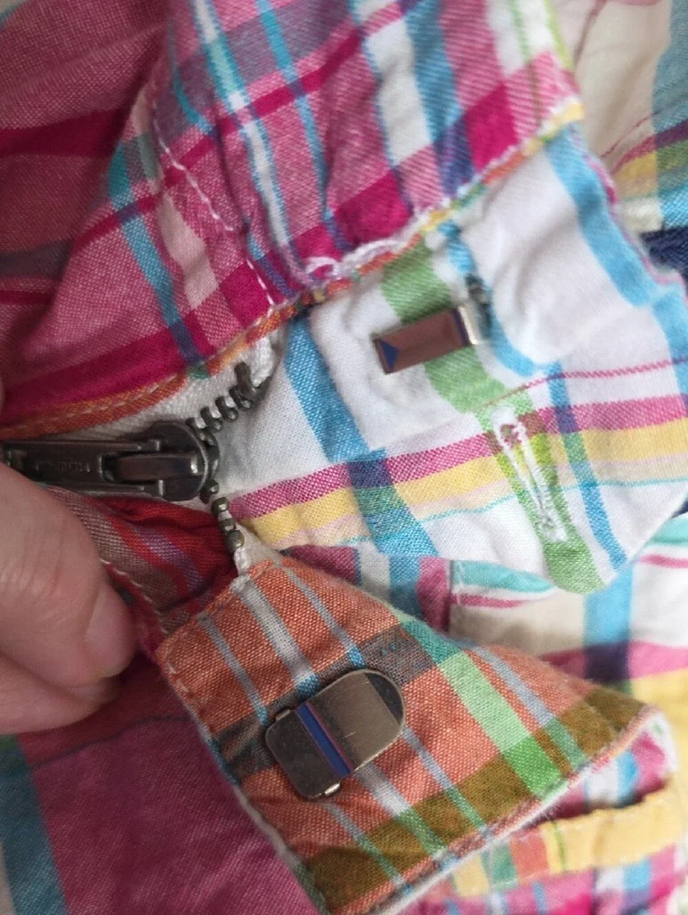 Vintage Ralph Lauren Pink Multi Plaid Cotton Shorts
