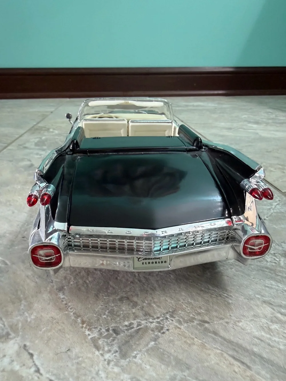 Black Cadillac Eldorado Convertible Diecast Car