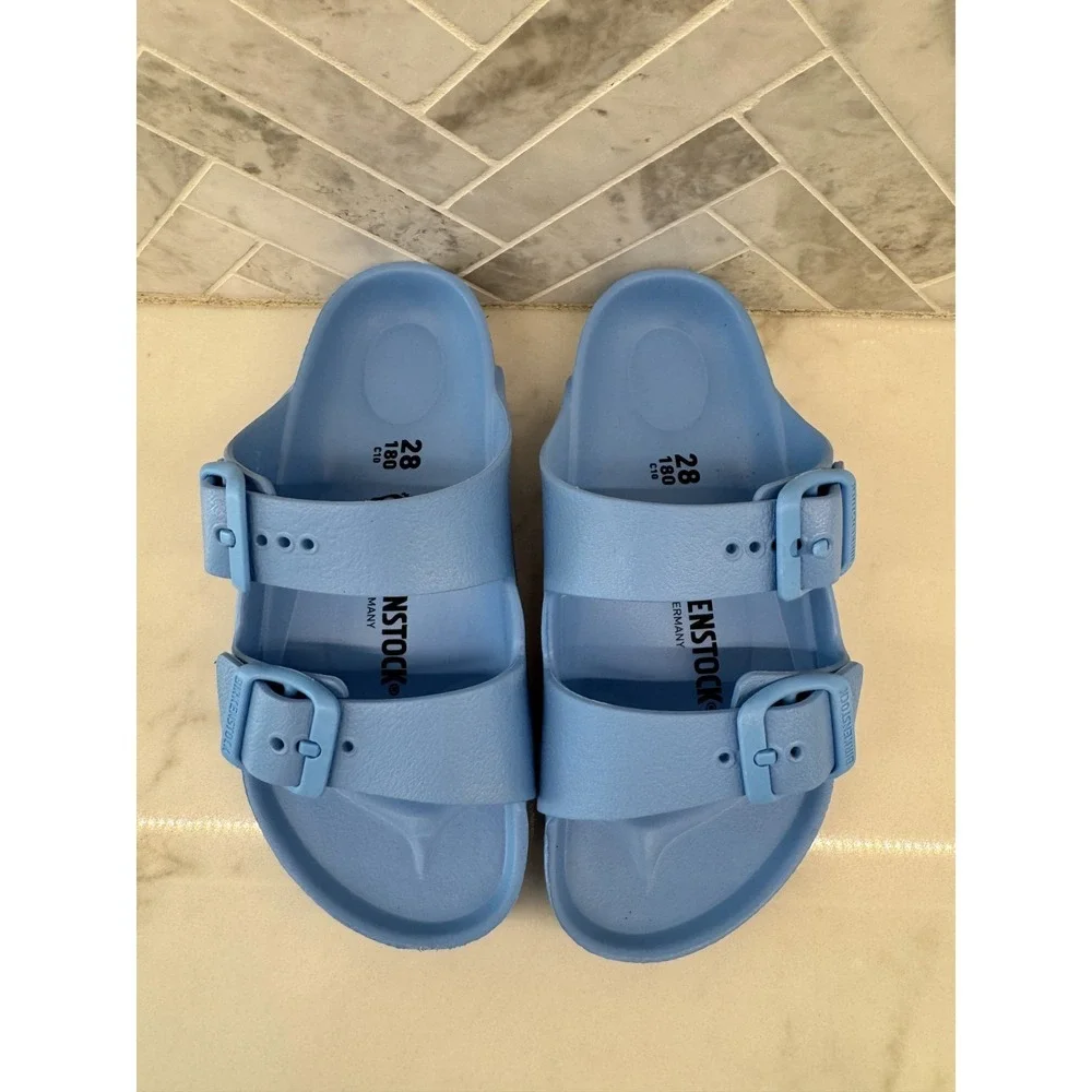 Birkenstock Arizona EVA Sandals Kids Youth Size 10‎ 28 Sky Blue Slip On Slides