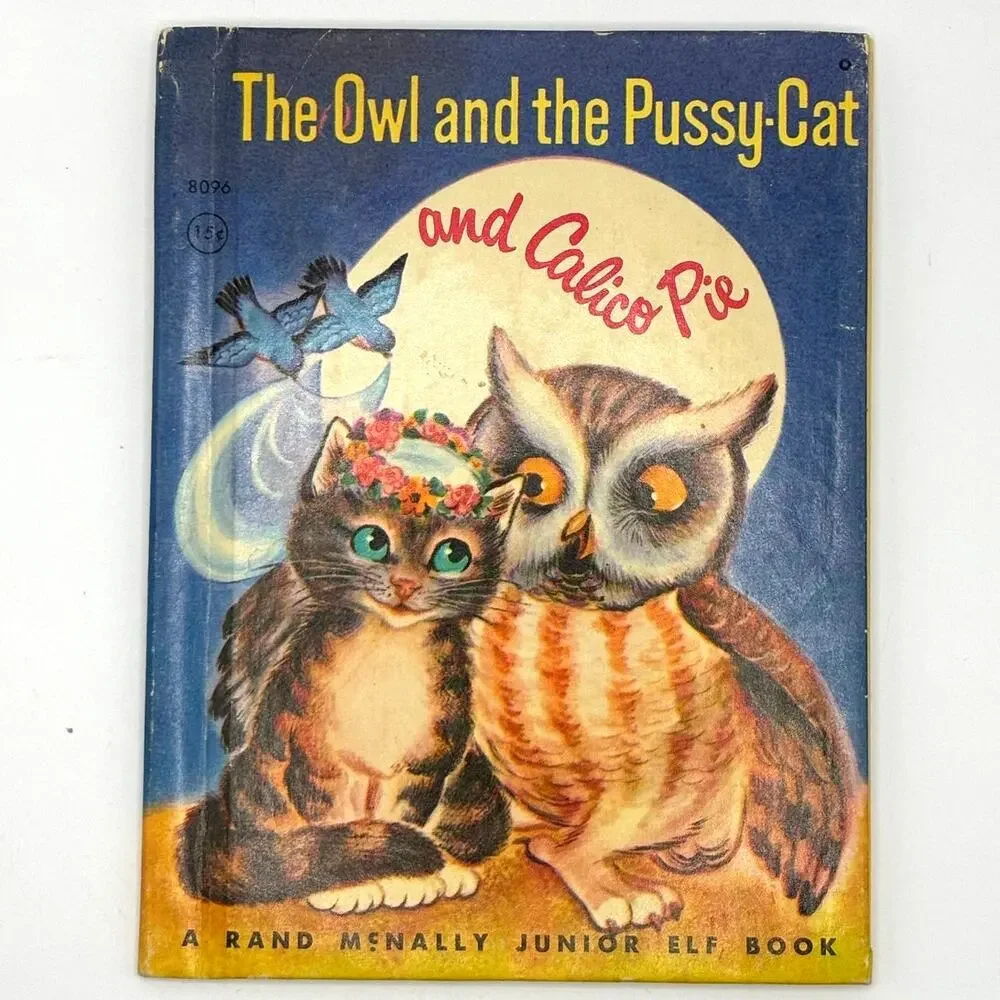 Vintage 1962 The Owl and the P** Cat and Calico Pie by Edward Lear, Jr. Elf Book