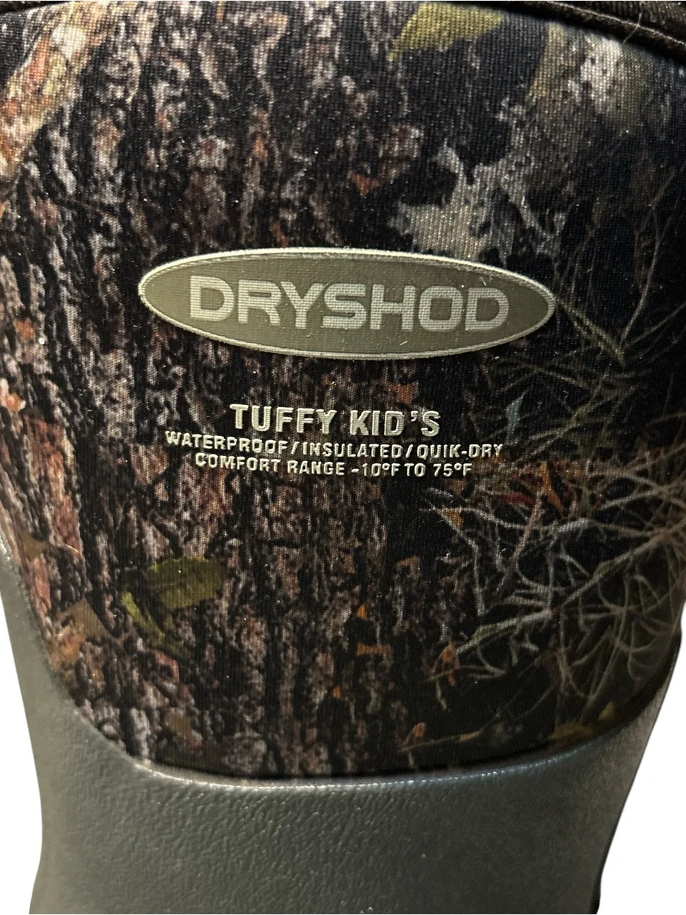 Kids' Waterproof Rain & Snow Boots in Brown/Camo