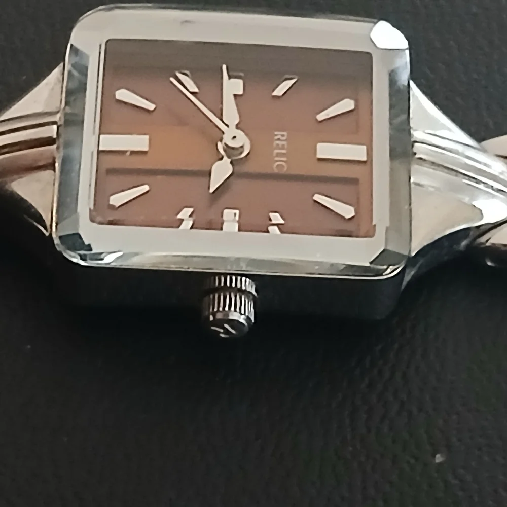 Relic Ladies Stainless Steel Quartz Watch Square Face VINTAGE