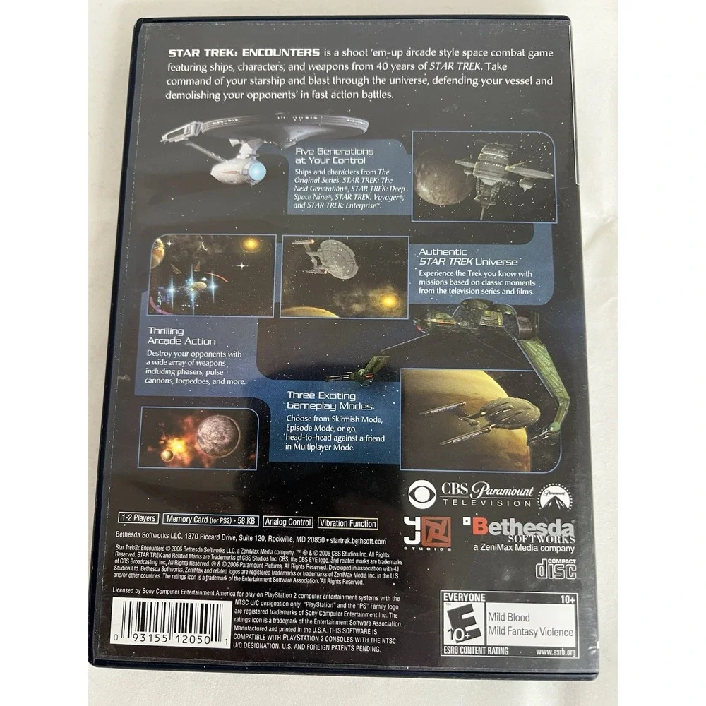 Star Trek Encounters PS2 Complete CIB PlayStation 2 Tested Working