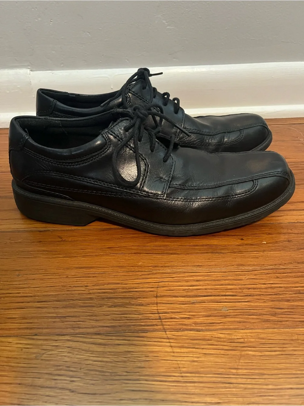 Clarks black leather
