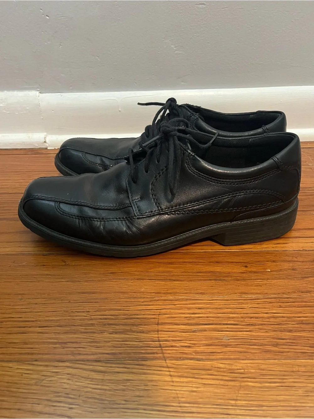 Clarks black leather