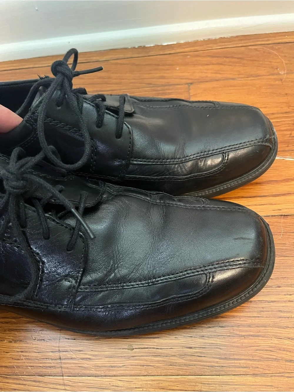 Clarks black leather