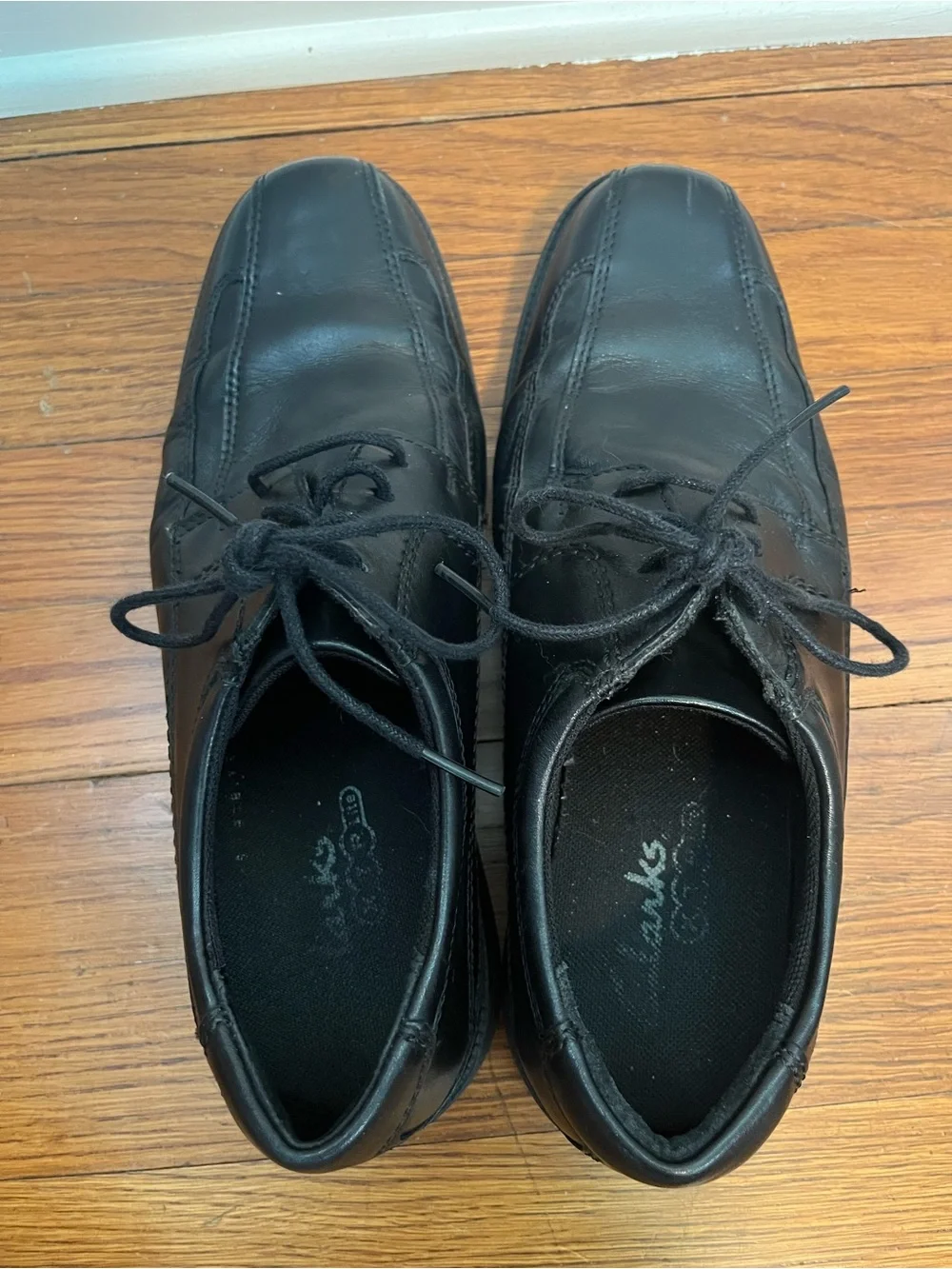 Clarks black leather