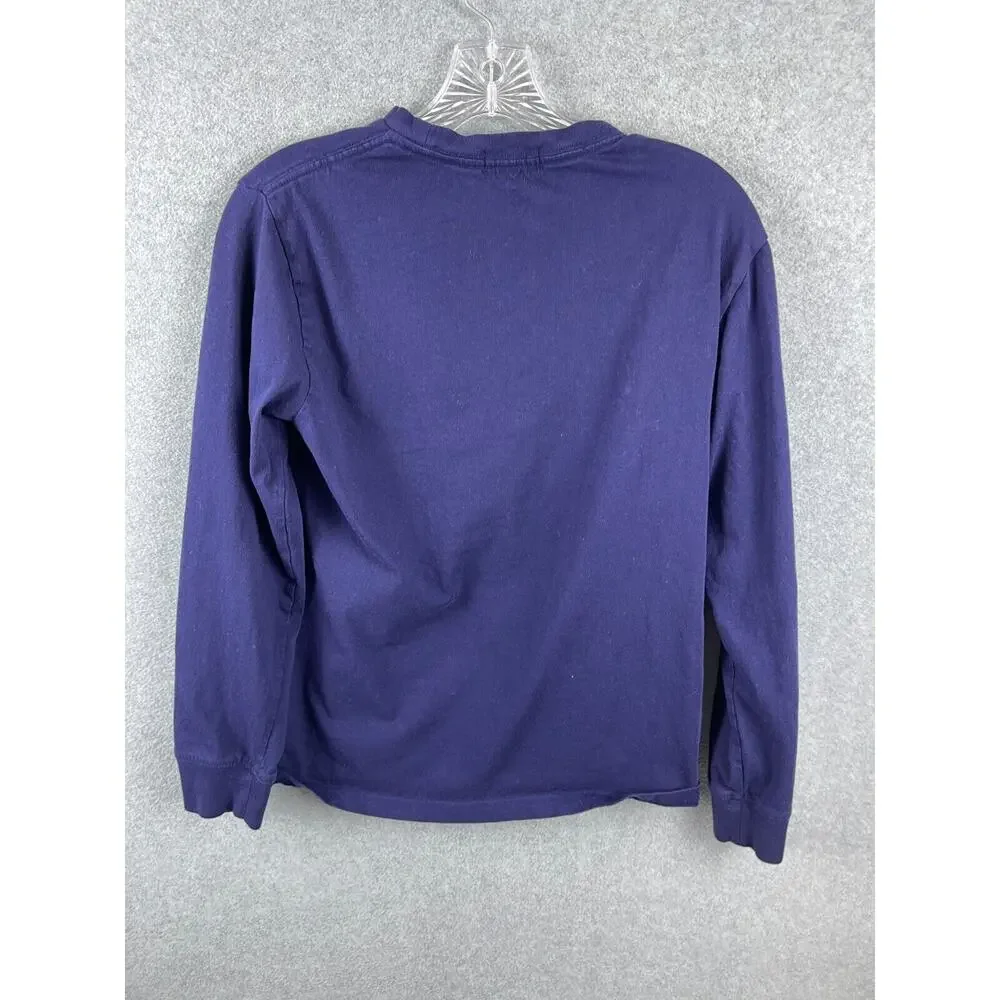 Polo Ralph Lauren Shirt Boys L (14-16) Blue‎ Long Sleeve Tee Red Pony Classic