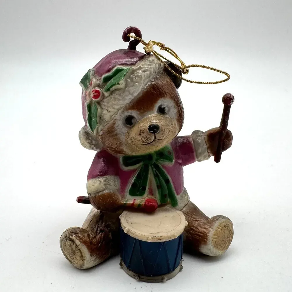Vintage Christmas Tree Ornaments Lot 7 Angels Elf Mouse Bear Turtle Japan