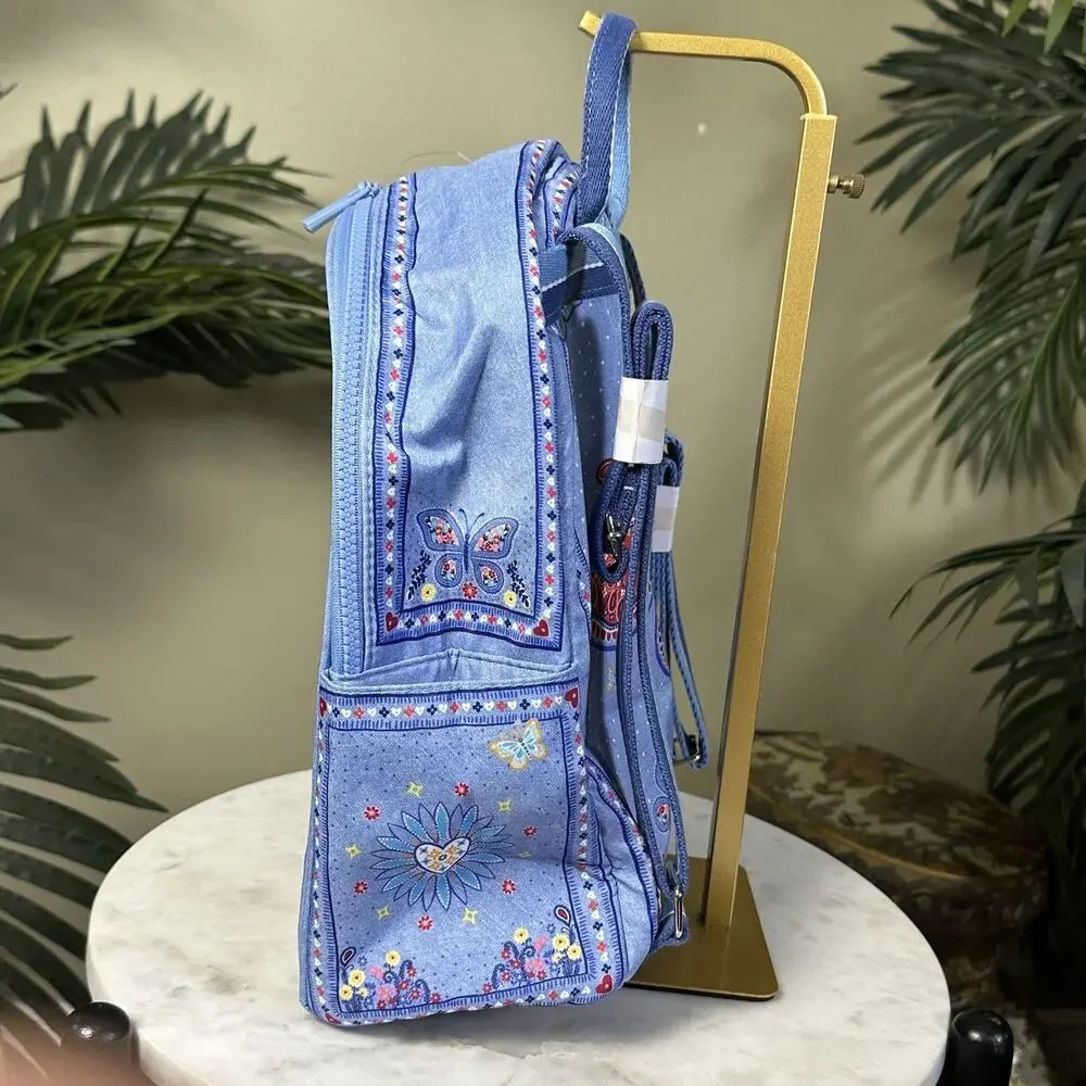 Brighton New w tags Backpack Bandana Love Backpack Canvas Straps zip Hippie Boho