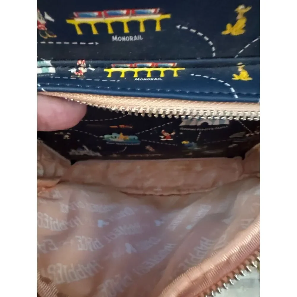 Loungefly Disneyland 65th Anniversary Map 2-1 Convertible Mini Backpack NWOT