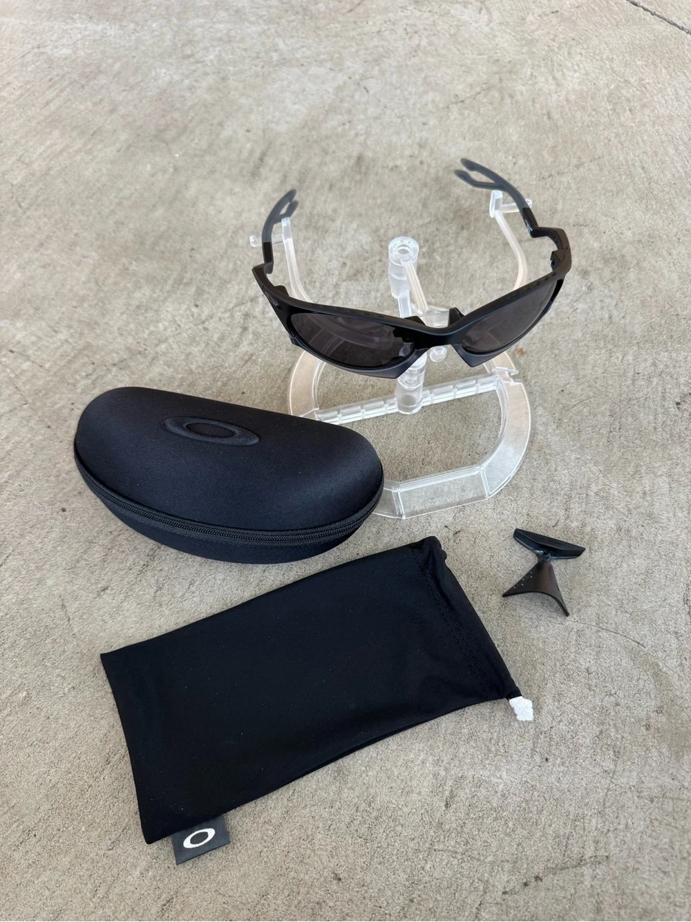 Oakley Black Sunglasses with Removable Nose Guard