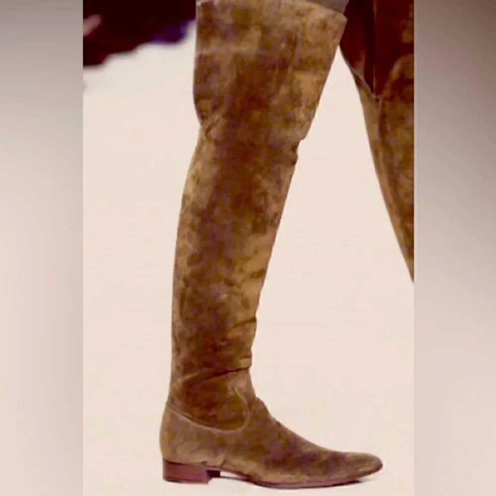 Ralph Lauren Fall 2006 Runway Collection Italian Mink Suede Over the Knee Boot