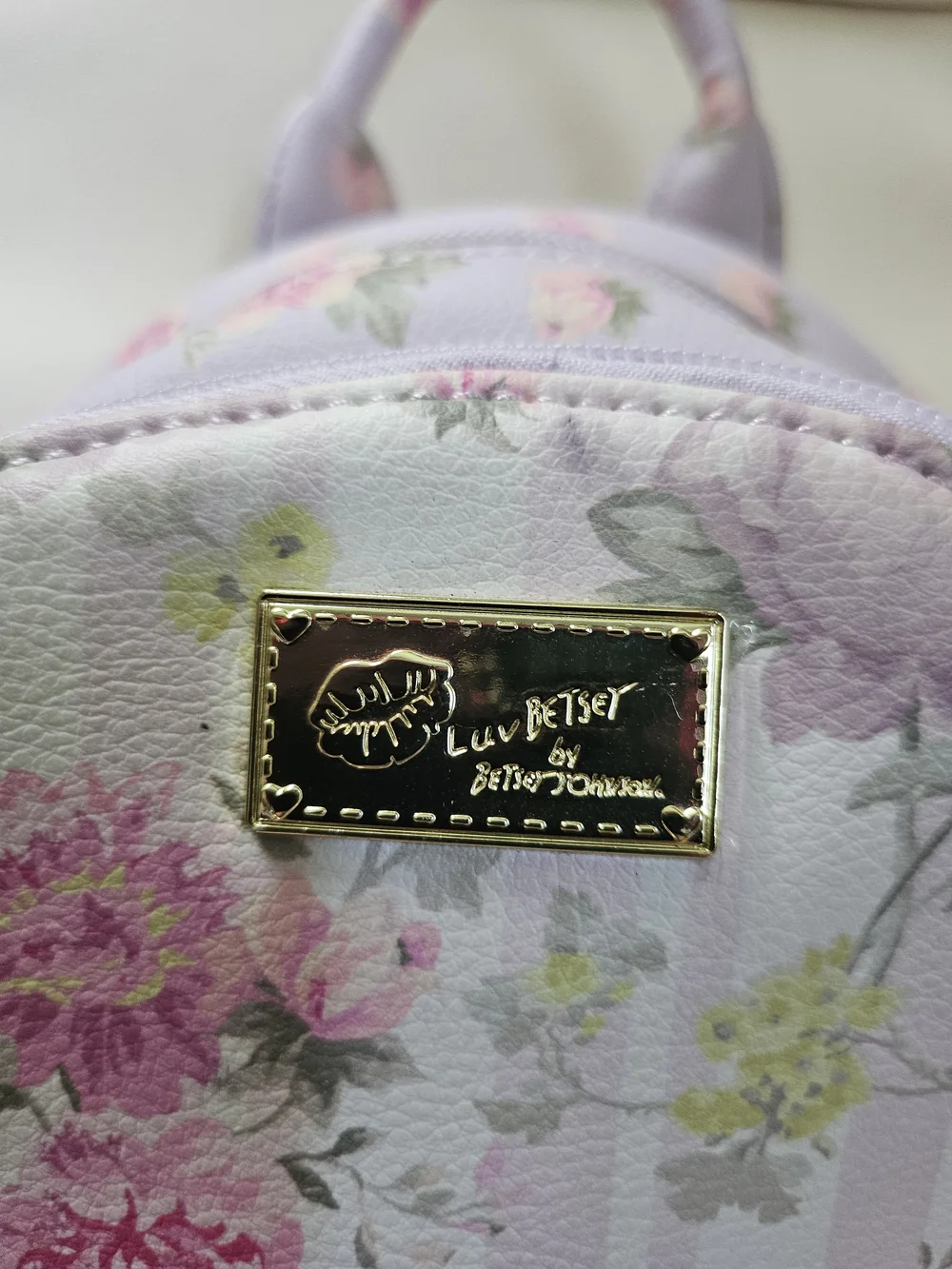 Betsey Johnson Pink Floral Mini Backpack