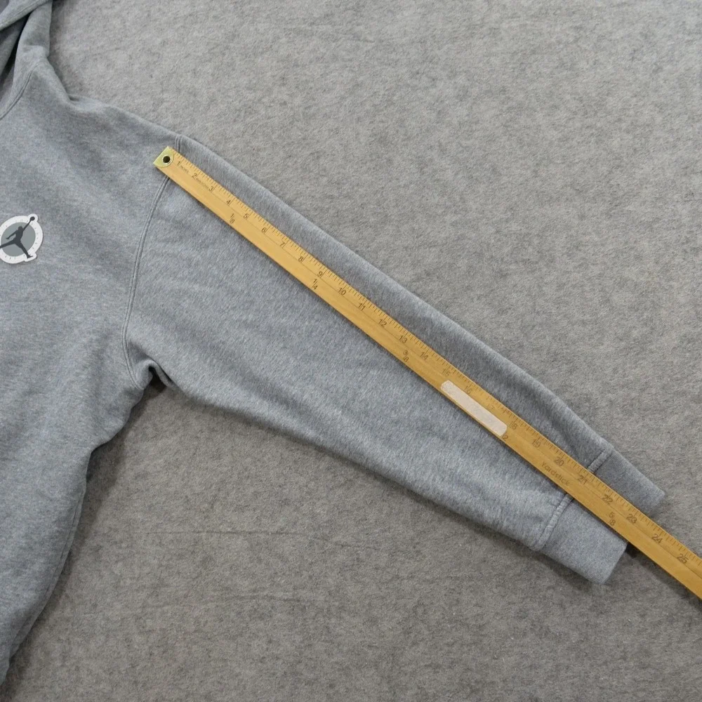 Jordan Hoodie Sweatshirt Mens Extra Large Gray Nike Jumpman Sleeve  Fleece DV759