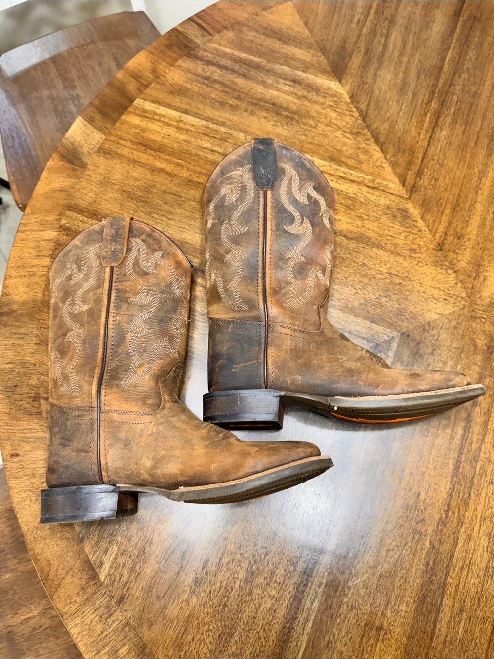 Cody James‎ Big Kids BBSC1904 Brown Leather Western Cowboy Boots  Size 5D