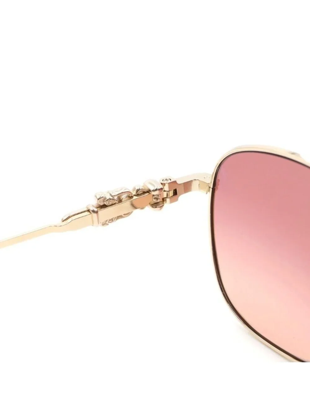 Chrome Hearts Wence Sunglasses Double Bridge Dagger Temple Gold Eyewear