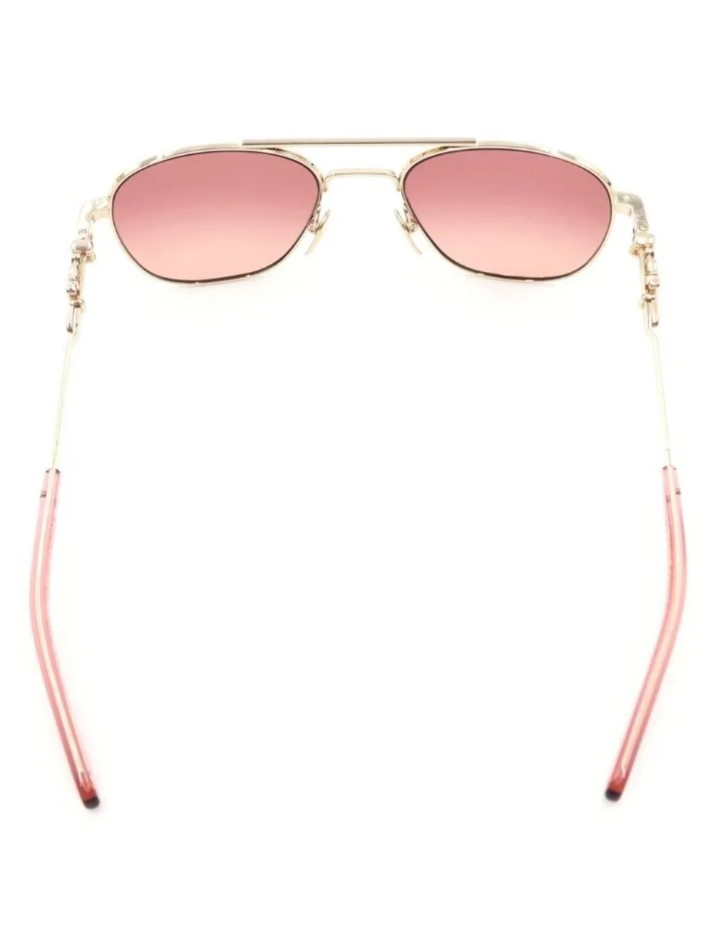 Chrome Hearts Wence Sunglasses Double Bridge Dagger Temple Gold Eyewear
