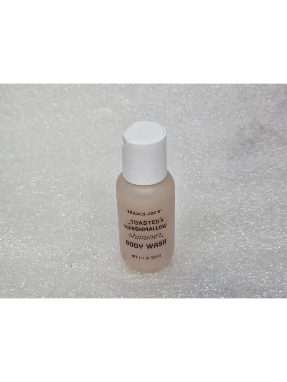 Trader Joes Toasted Marshmallow Shimmer Body Wash 1 Fl Oz Travel Size